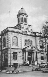 Lebanon Ohio Warren Court House Street View Antique Postcard K41420