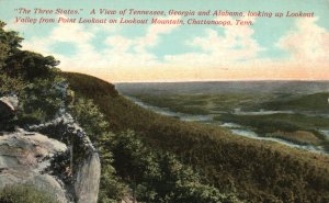 Vintage Postcard 1910's Valley From Lookout Mountain Chattanooga Tennessee