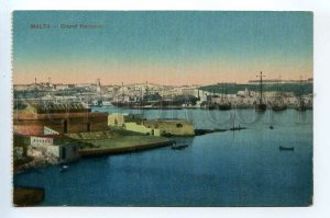 438790 Malta Grand Harbour Vintage postcard