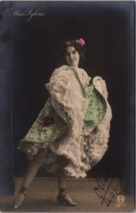 Art Nouveau Lady Reutlinger Paris Thompson Vintage RPPC C098