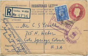 Entier Postal Stationery June 1 / 2d + 1d Censored for Colorado springs