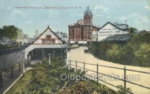 Newton Station, Boston, MA , Massachusetts, USA Train Railroad Station Depot ...