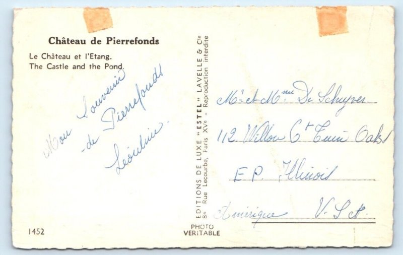 RPPC Chateau de Pierrefonds FRANCE Postcard