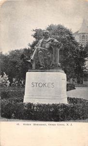 OCEAN GROVE NEW JERSEY METHODIST ELLWOOD H STOKES MONUMENT POSTCARD c1908