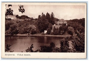 c1930's Vidusezers Smiltene Lake in Vintage Latvia Unposted Postcard