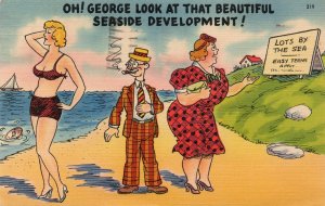 11117 Comic Beach Bathing Card - Atlantic City1943