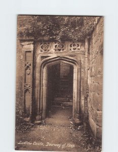 Postcard Doorway of Keep Ludlow Castle Ludlow England