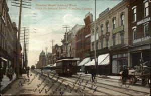  London Ontario ON Canada Dundas Street c1910 Postcard