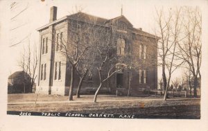 Garnet Kansas Public School Real Photo Vintage Postcard AA66213