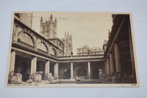 Bath Roman Bath and Abbey England Postcard Photochrom Co Ltd Kent