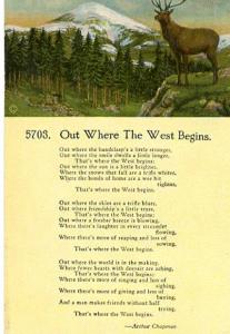 Poem - Out Where The West Begins