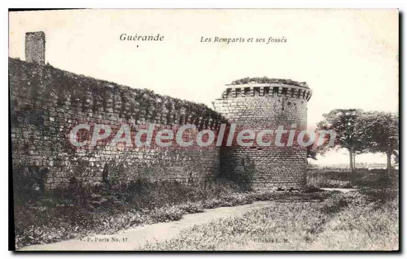 Postcard Old Guerande The Ramparts and ditches