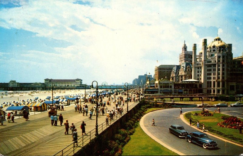 New Jersey Atlantic City View Of Boardwalk