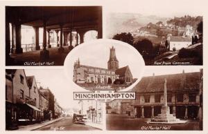 MINCHINHAMPTON GLOUCESTERSHIRE UK  FOURSHIRE PUBL MULTI IMAGE PHOTO POSTCARD