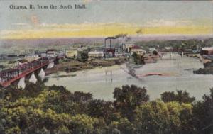 Illinois Ottawa View From The South Bluff 1909