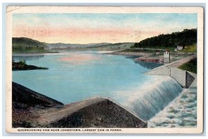 1919 Quemahoning Dam Near Johnstown Pennsylvania PA Posted Antique Postcard 