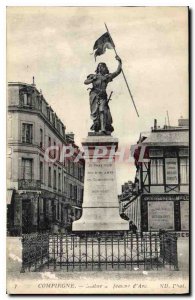 Old Postcard Compiegne Statue Jeanne d'Arc