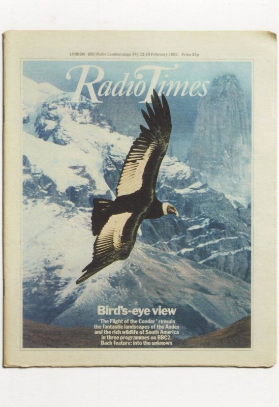The Flight Of The Condor TV Show BBC Radio Times Postcard