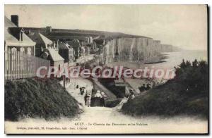 Old Postcard Ault Le Chemin du douanier and Cliffs