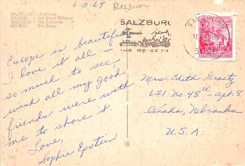 The Exchange Brussels Belgium 1969 