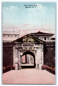 c1910 Sta. Lucia Gate Manila Philippines Island Antique Unposted Postcard