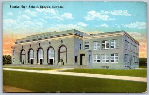 K44/ Sparks Nevada Postcard c1910 Sparks High School Building 503