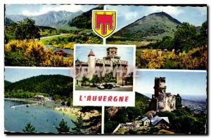 Old Postcard Auvergne Sancy Puy Dome of the lake Chambon Castle Tournoet