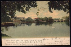 New York View of Park Lake Albright Art Gallery Historical Society pm1907 Und/B