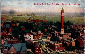 Vtg 1910s Looking Northeast from Old Water Tower St Louis Missouri MO Postcard