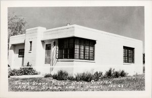 Storm Lake IA Iowa State Police Radio Station KNFO Unused RPPC Postcard H20