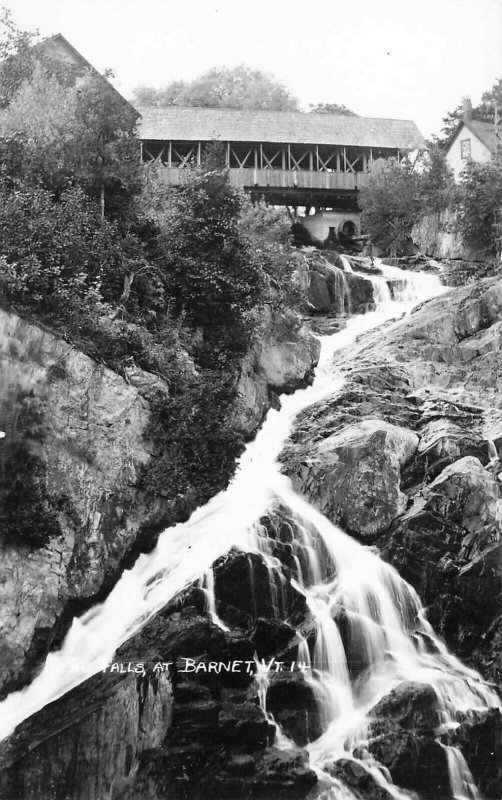 Barnet VT River Covered Bridge Water Falls Blank Back Sample