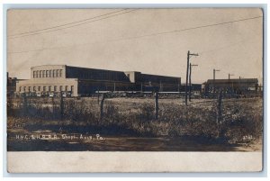 1908 New York Central Hudson River Railroad Shops Avis PA RPPC Photo Postcard 