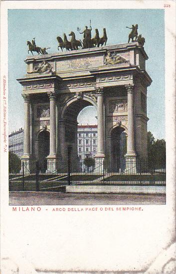 Italy Milano Arco Della Pace O Del Sempione