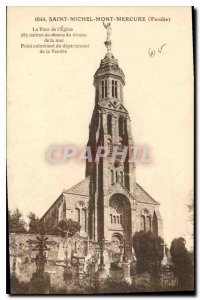 Old Postcard Mont Saint Michel Mercure Vendee Tower of the church Culminating...