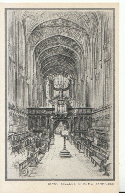 Cambridgeshire Postcard - King's College Chapel, Cambridge - Ref TZ9275