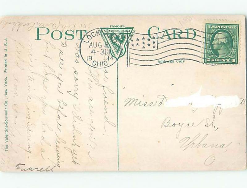 Divided-Back PARK SCENE Cincinnati Ohio OH W5911