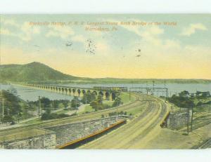 Divided-Back BRIDGE SCENE Harrisburg Pennsylvania PA HJ1640