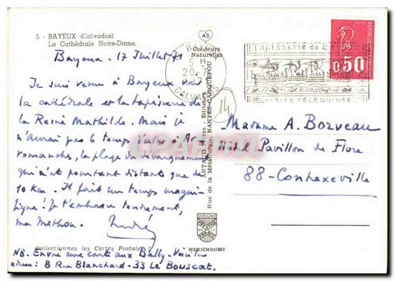 Modern Postcard Bayeux Cathedral Notre Dame