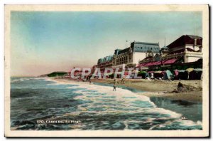 Old Postcard Cabourg Beach