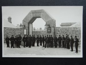 Devon Princetown DARTMOOR PRISON OFFICERS - Old RP Postcard by Chapman & Son