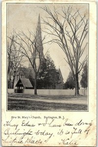 1900-07 New St. Mary's Church, Burlington, N. J. Postcard P132