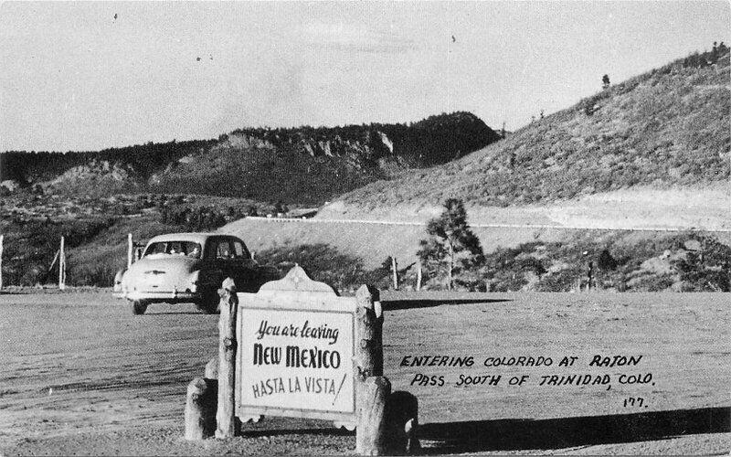 Autos Colorado Trinidad 1940s Raton New Mexico Postcard 3895