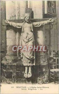 111 Old Post Card Beauvais the church Saint Etienne holy Wilgeforta