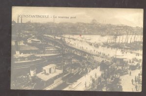 RPPC CONSTANTINOPLE TURKEY LE NOUVEAU PONT HARBOR REAL PHOTO POSTCARD