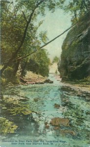 Starved Rock Illinois Entrance to Deer Park & Vermillion River Litho Unused