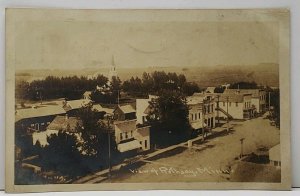 ROTHSAY Minnesota RPPC Town View 1908 to Douglas ND Real Photo Postcard D10