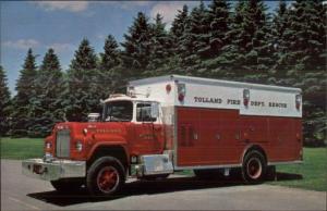 Tolland CT Ambulance c1970s-80s Postcard