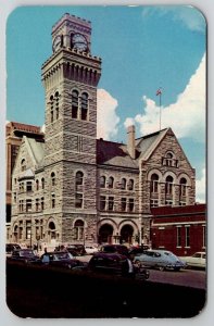 Sioux City IA Old Cars City Hall Modeled after Pazzo Vecchio Postcard D30