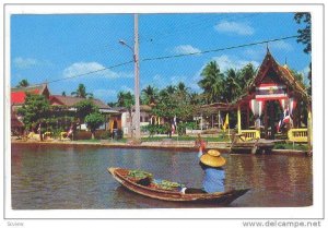 Beautiful view of Klong (Canal) in Bangkok, Thailand,  40-60s