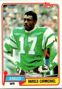 1981 Topps Football Card Harold Carmichael Philadelphia Eagles sk10230